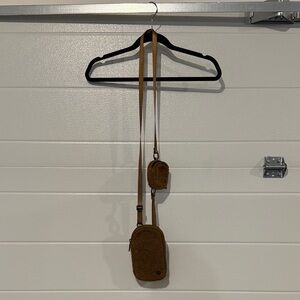 Lululemon Brown Crossbody Bag with Coin Pouch